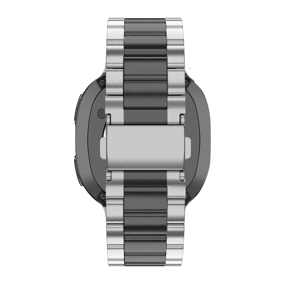 Bandz Bandz Samsung Galaxy Watch 8 Classic stalen band 'Classic' (zilver/zwart)