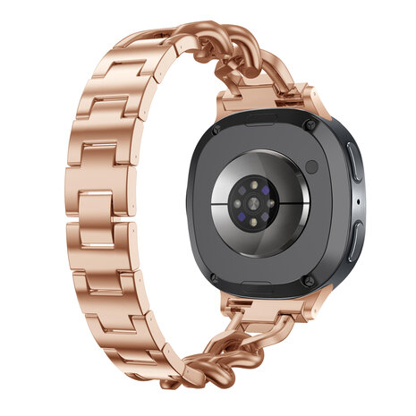 Strap-it® Strap-it Samsung Galaxy Watch 8 - 44mm steel chain band (rosé goud)