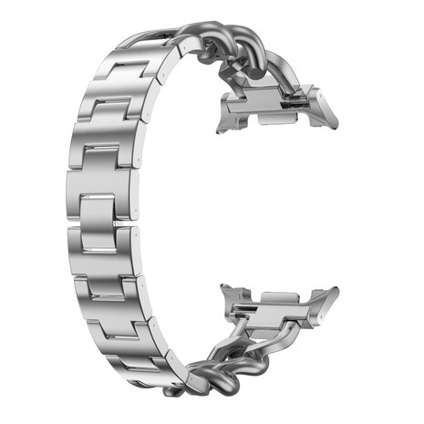 Strap-it® Strap-it Samsung Galaxy Watch 8 - 40mm steel chain band (zilver) Strap-it® Strap-it Samsung Galaxy Watch 8 - 40mm steel chain band (zilver)