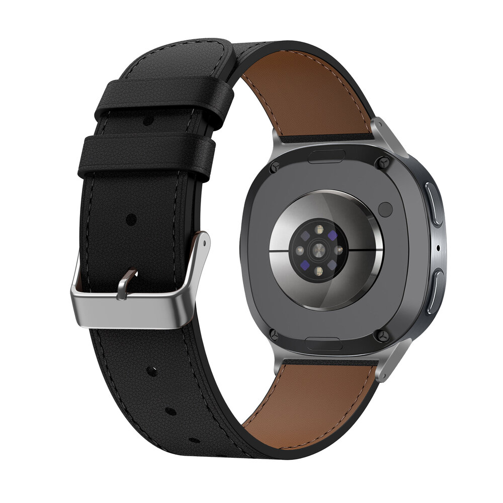 Strap-it® Strap-it Samsung Galaxy Watch 8 Classic modern leren band (zwart)