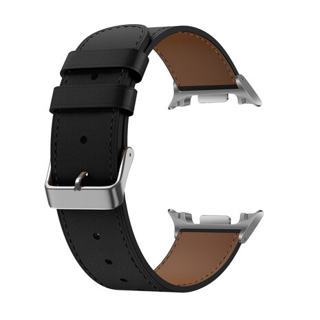 Strap-it® Strap-it Samsung Galaxy Watch 8 Classic modern leren band (zwart)