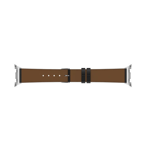 Strap-it® Strap-it Samsung Galaxy Watch 8 - 40mm modern leren band (zwart)