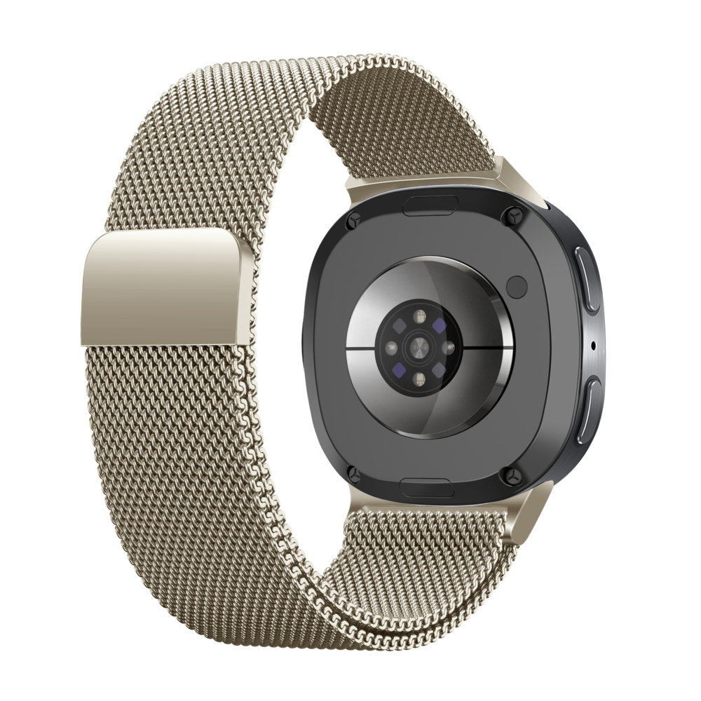 Strap-it® Strap-it Samsung Galaxy Watch 8 - 44mm Milanese band (retro goud) Strap-it® Strap-it Samsung Galaxy Watch 8 - 44mm Milanese band (retro goud)