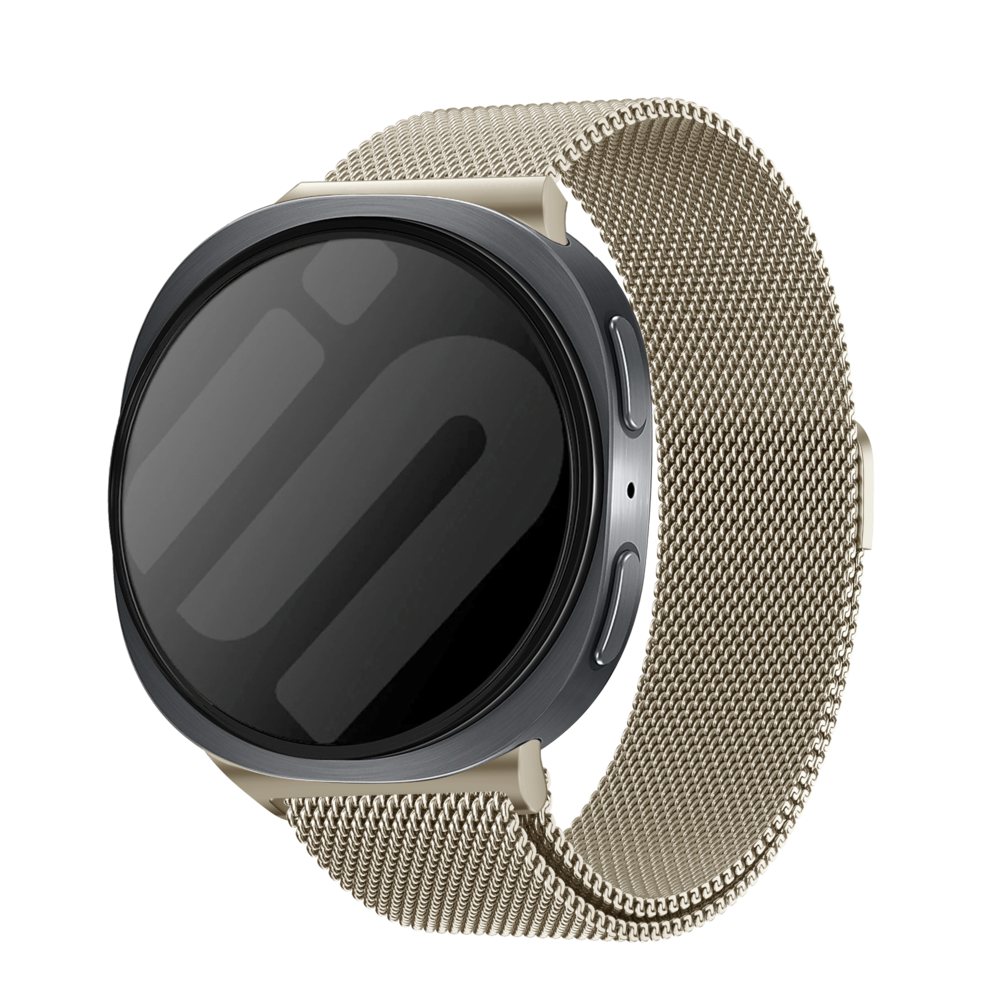 Strap-it® Strap-it Samsung Galaxy Watch 8 Classic Milanese band (retro goud)