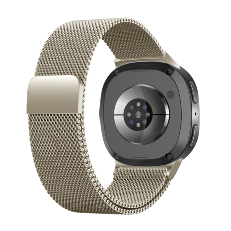 Strap-it® Strap-it Samsung Galaxy Watch 8 Classic Milanese band (retro goud)