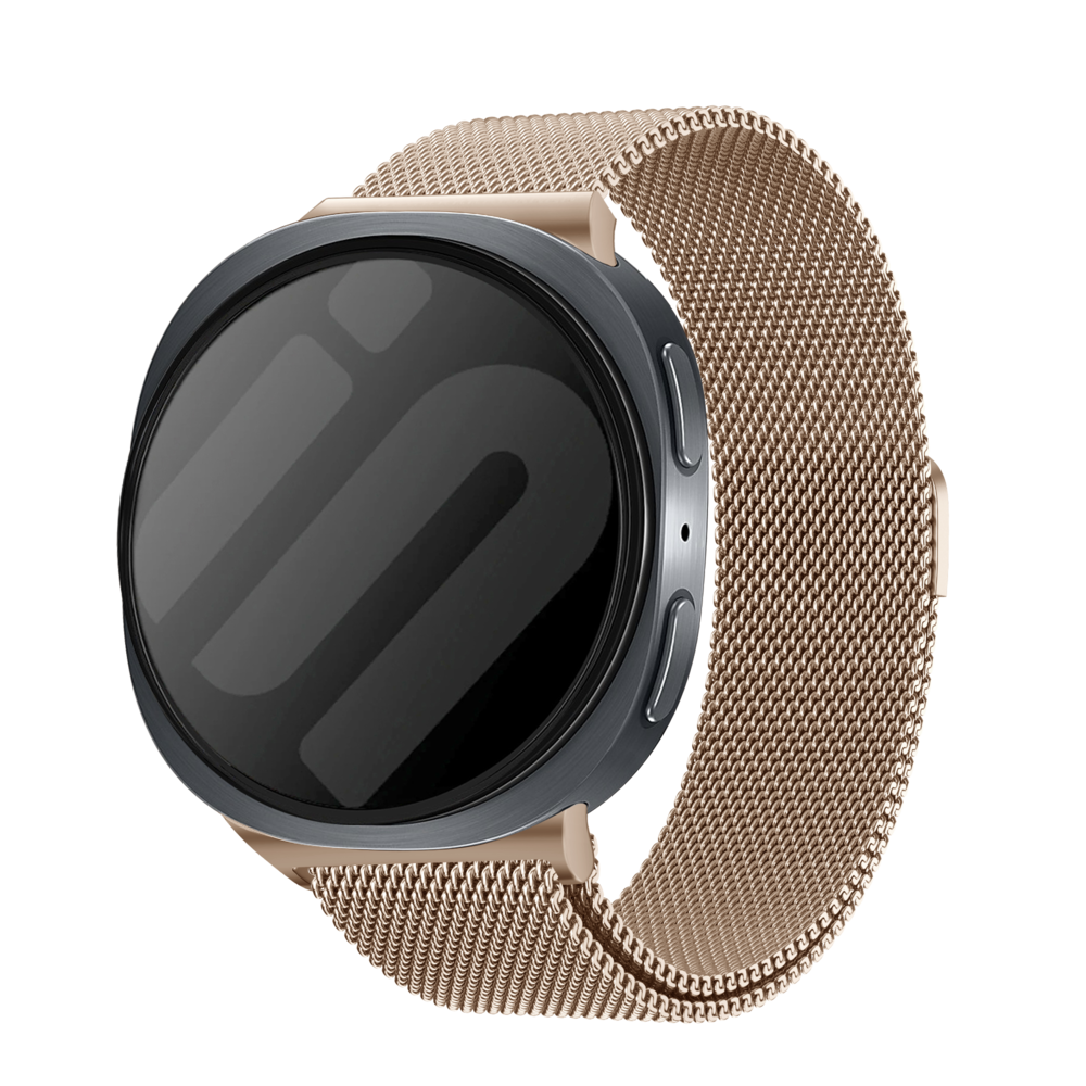 Strap-it® Strap-it Samsung Galaxy Watch 8 - 40mm Milanese band (rosé goud) Strap-it® Strap-it Samsung Galaxy Watch 8 - 40mm Milanese band (rosé goud)