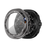 Bandz Bandz Samsung Galaxy Watch 8 Classic bezel hoesje met glas (titanium grijs/wit)