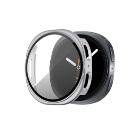 Bandz Bandz Samsung Galaxy Watch 8 - 40mm PC hoesje met glas (zilver)