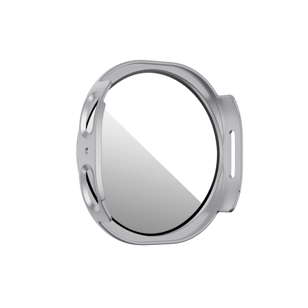 Bandz Bandz Samsung Galaxy Watch 8 - 40mm PC hoesje met glas (zilver)