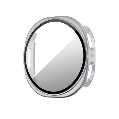 Bandz Bandz Samsung Galaxy Watch 8 - 40mm PC hoesje met glas (zilver)