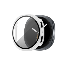 Bandz Bandz Samsung Galaxy Watch 8 - 40mm PC hoesje met glas (wit) Bandz Bandz Samsung Galaxy Watch 8 - 40mm PC hoesje met glas (wit)