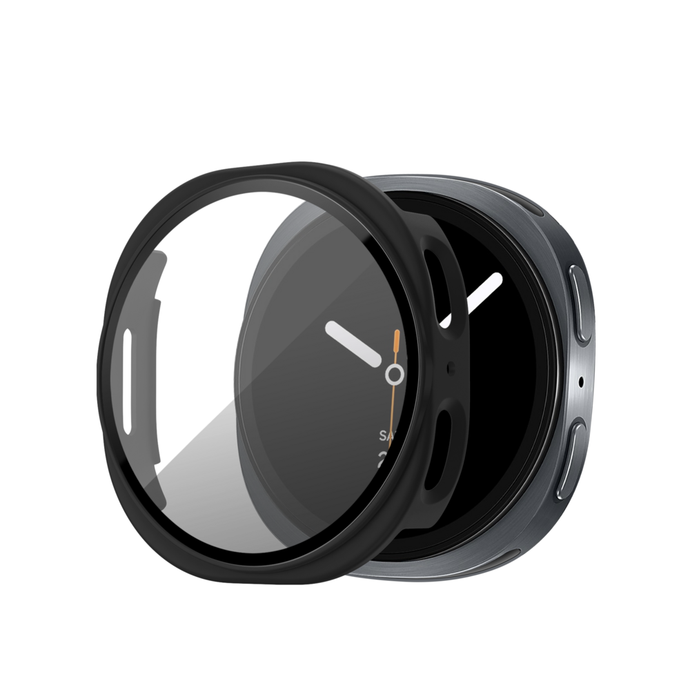 Bandz Bandz Samsung Galaxy Watch 8 - 44mm PC hoesje met glas (zwart)