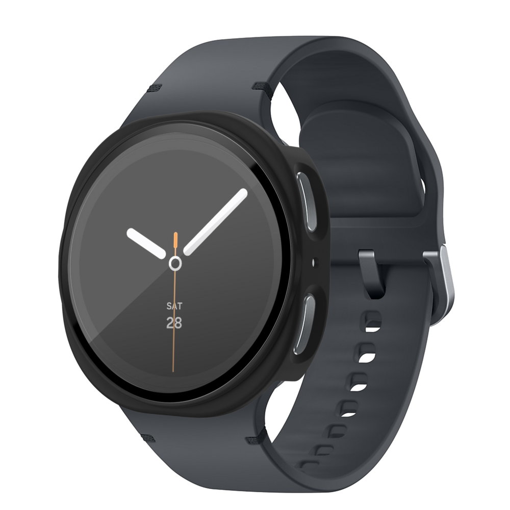 Bandz Bandz Samsung Galaxy Watch 8 - 44mm PC hoesje met glas (zwart)