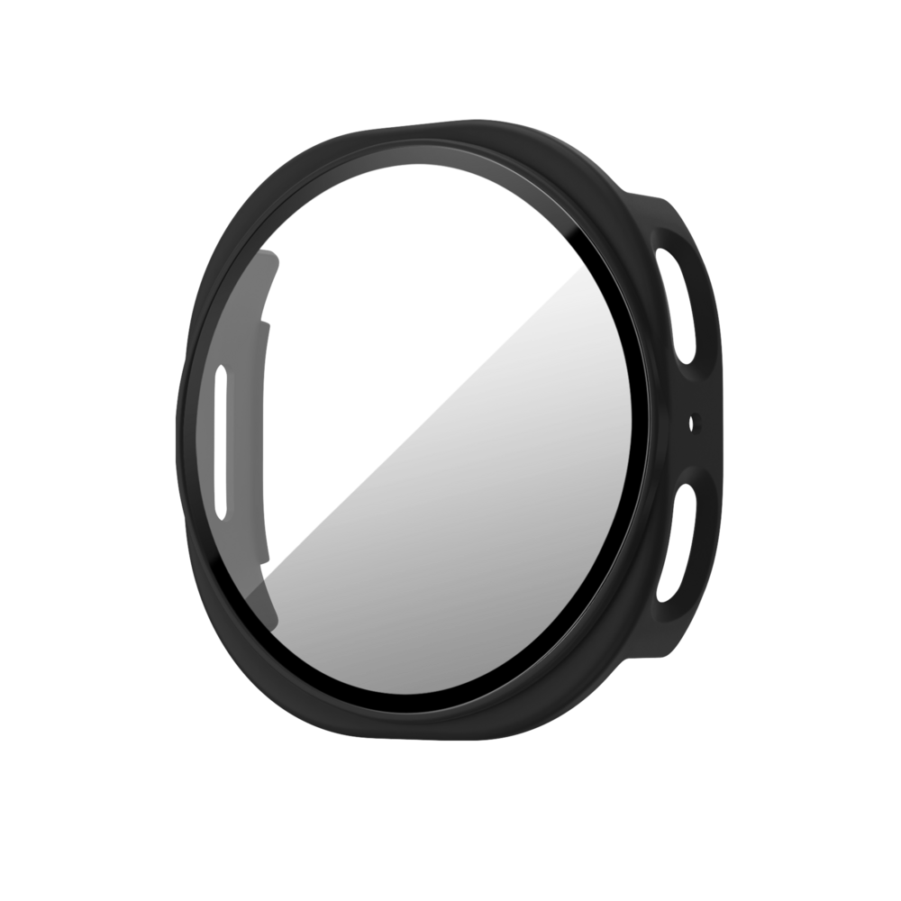 Bandz Bandz Samsung Galaxy Watch 8 - 44mm PC hoesje met glas (zwart)