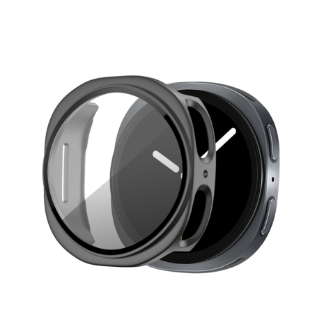 Bandz Bandz Samsung Galaxy Watch 8 - 44mm PC hoesje met glas (titanium grijs) Bandz Bandz Samsung Galaxy Watch 8 - 44mm PC hoesje met glas (titanium grijs)