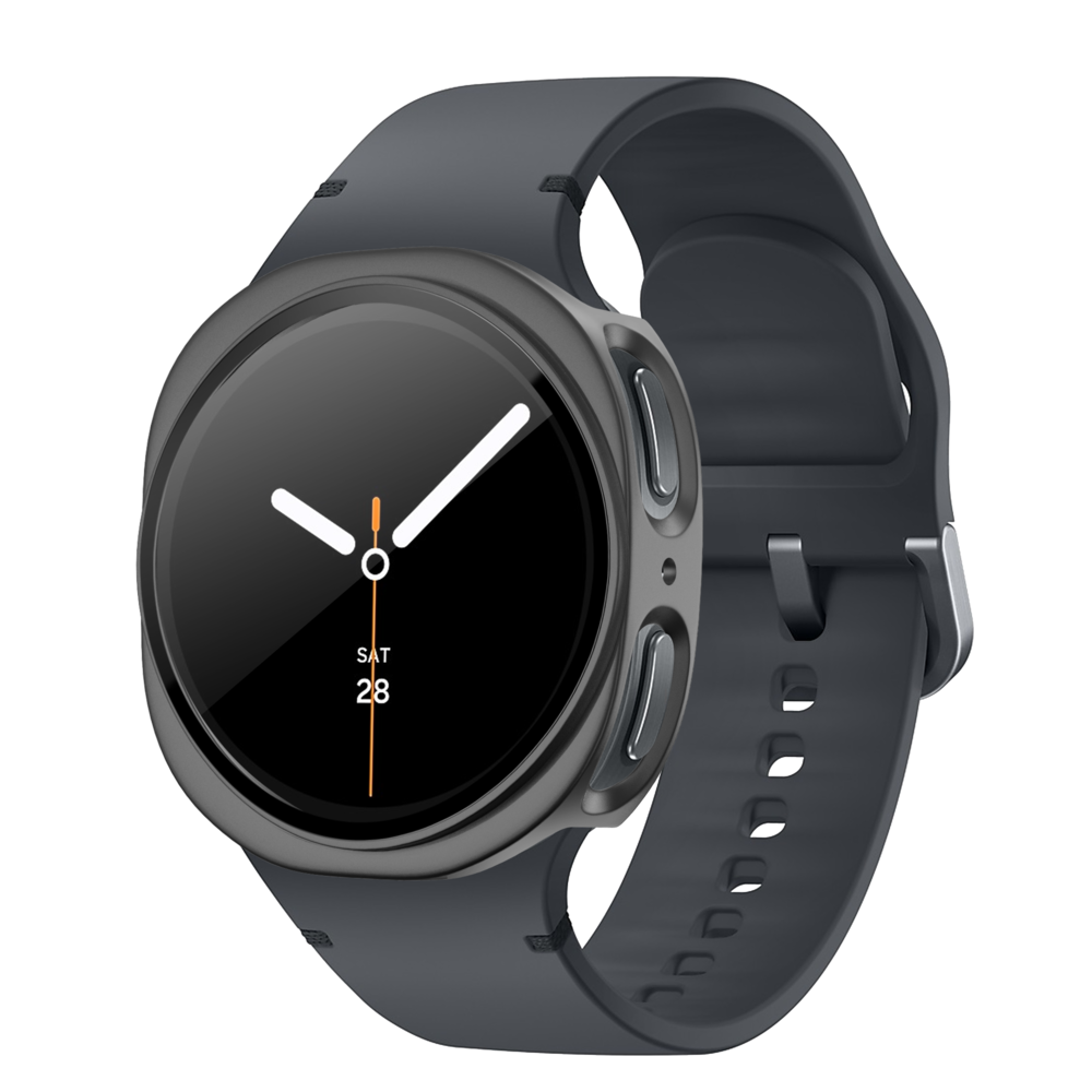 Bandz Bandz Samsung Galaxy Watch 8 - 44mm PC hoesje met glas (titanium grijs) Bandz Bandz Samsung Galaxy Watch 8 - 44mm PC hoesje met glas (titanium grijs)