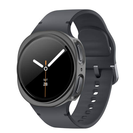 Bandz Bandz Samsung Galaxy Watch 8 - 44mm PC hoesje met glas (titanium grijs) Bandz Bandz Samsung Galaxy Watch 8 - 44mm PC hoesje met glas (titanium grijs)