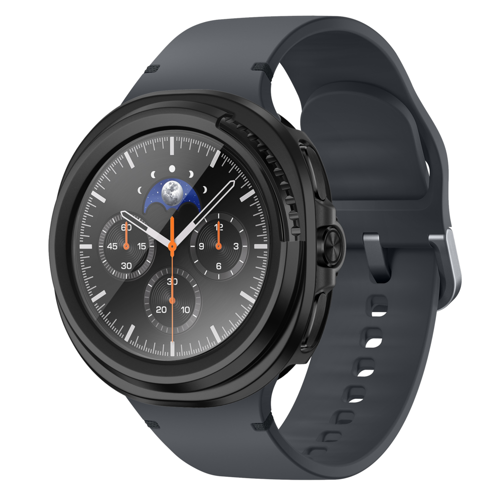 Bandz Bandz Samsung Galaxy Watch 8 Classic PC hoesje met glas (zwart)
