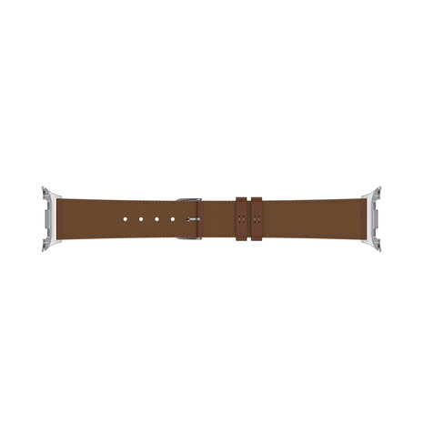 Strap-it® Strap-it Samsung Galaxy Watch 8 Classic modern leren band (bruin)