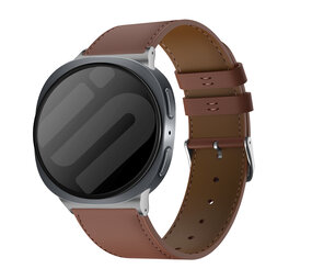 Strap-it® Samsung Galaxy Watch 8 - 40mm modern leren band (bruin) Strap-it® Samsung Galaxy Watch 8 - 40mm modern leren band (bruin)