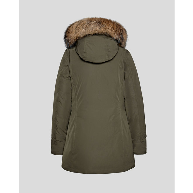 Buiten adem Dek de tafel Manhattan Woolrich Woolrich Luxury Parka Dames Jas Donkergroen Bont - John's Sport  Shop