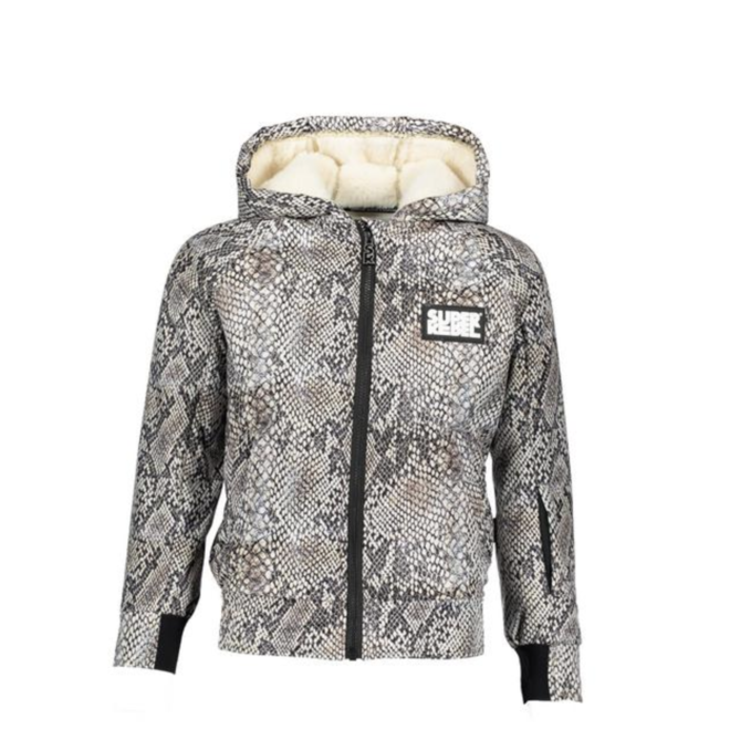 Superrebel girls thin ski jacket AO natural snake