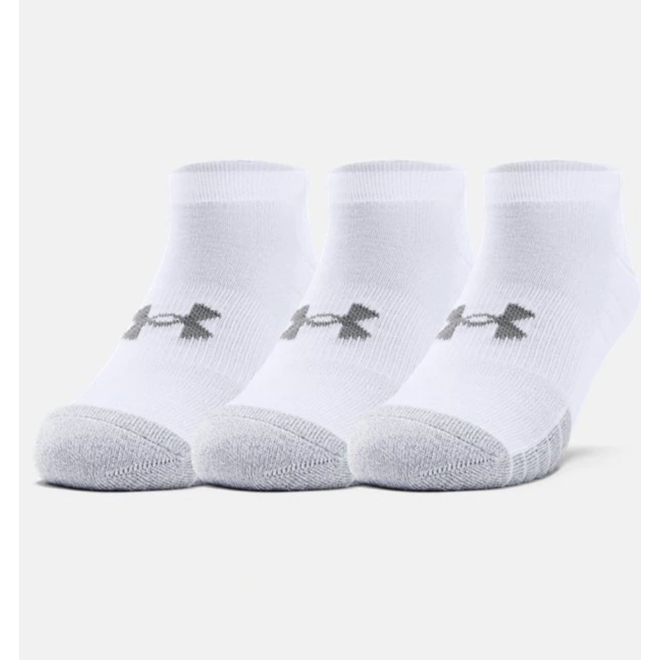 Under Armour Heatgear No Show White / White / Steel