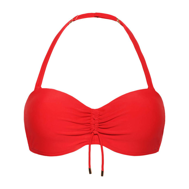 Beachlife Top - Bikini Foam + Wired Chinese Red