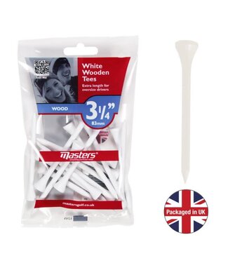 Masters Masters White Wooden Tees 15st 83MM