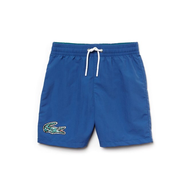 Lacoste Kids Zwembroek Croco Blauw