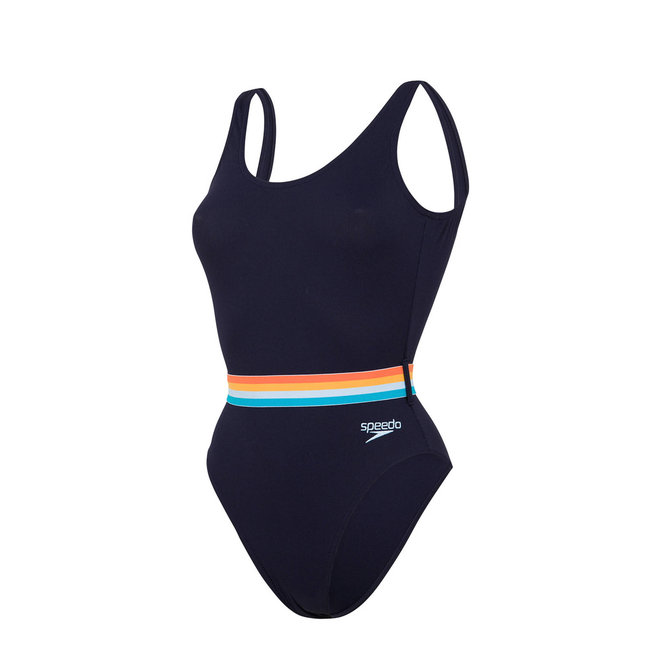 Speedo Dames Badpak Belted Deep U-back 1Piece