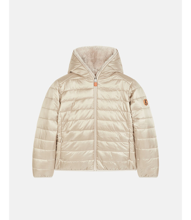 Save The Duck Save the Duck Meisjes Furry Plumtech Bark Green