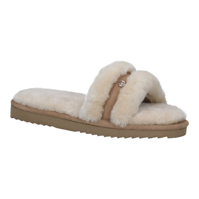 Clair Dames Pantoffels Fur Stone