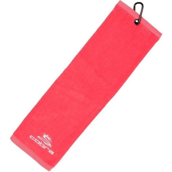 Cobra Tri Fold Golfhanddoek Rood