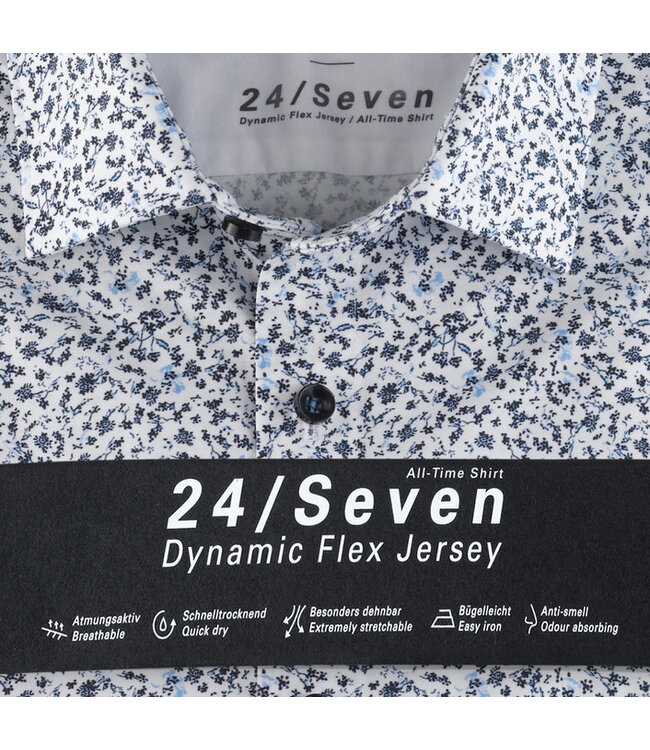 Olymp Heren Overhemd 24/Seven Level 5 Body Fit Print