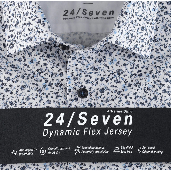 Heren Overhemd 24/Seven Level 5 Body Fit Print