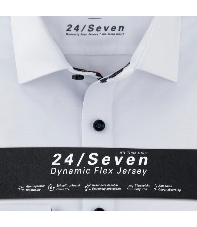 Olymp Heren Overhemd 24/Seven Level 5 Body Fit Wit