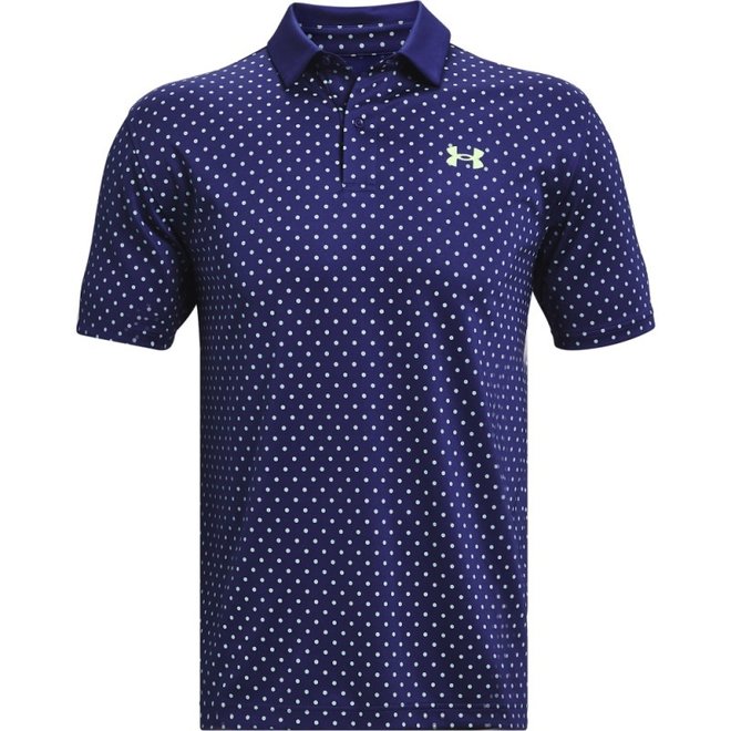 Performance Printed Polo Blauw Stip