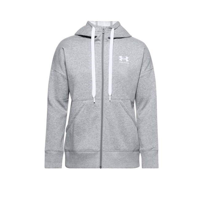 Dames Rival Fleece FZ Hoodie Steel Grey