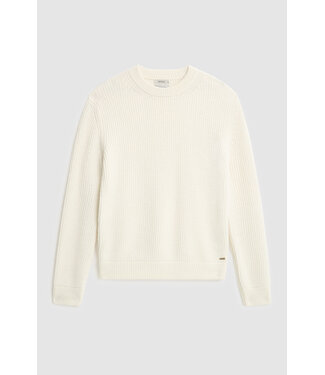 Woolrich Woolrich Dames Merino Wool Crewneck Sweater Ivory