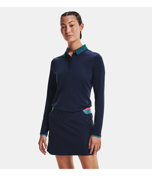 Under Armour Golf Under Armour Zinger Long Sleeve Woman Polo Blue