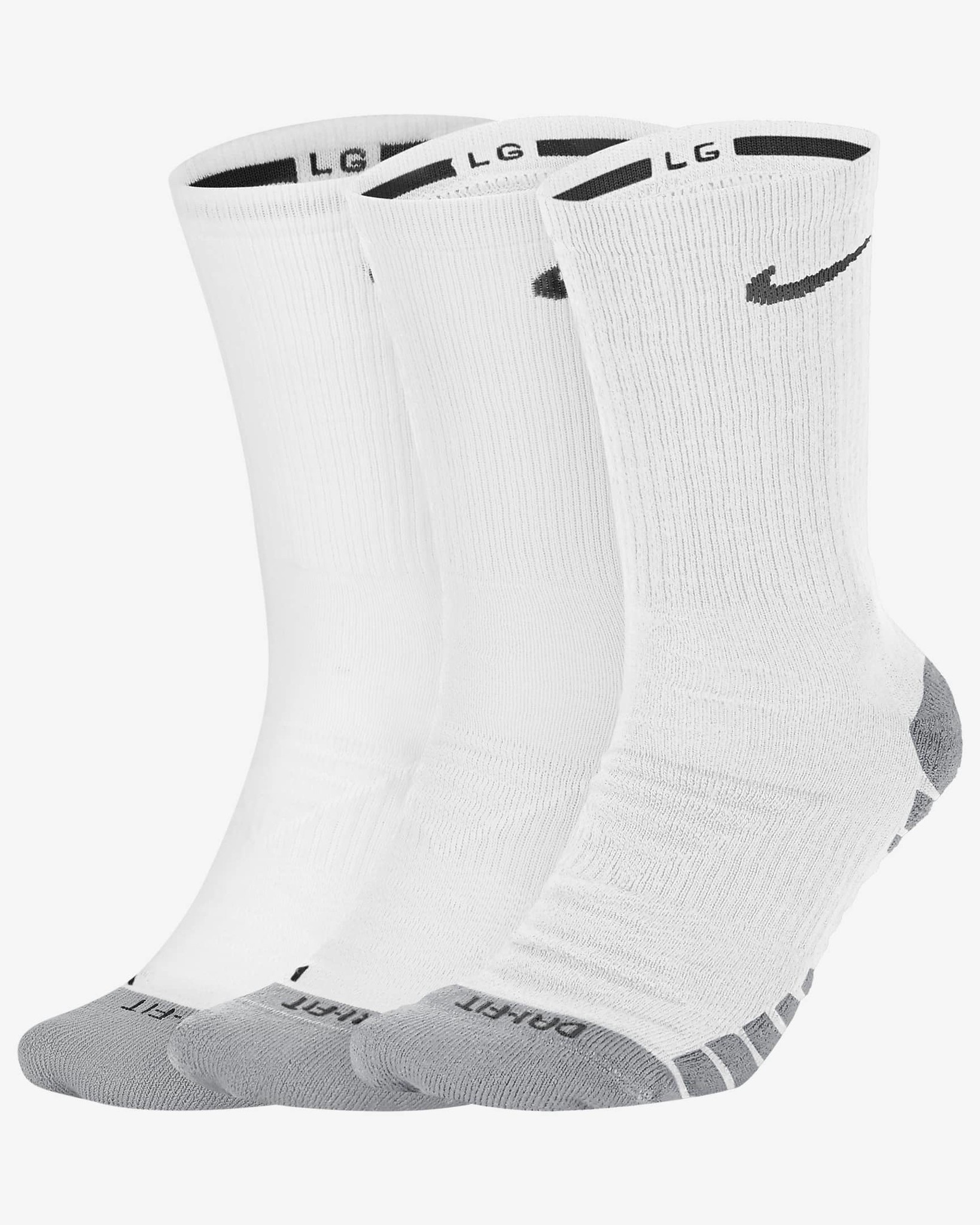 nike socks crew white
