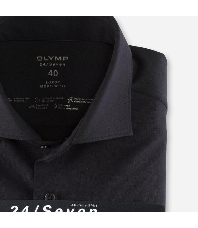Olymp OLYMP Luxor 24/Seven Modern Fit, Kent, Marineblauw