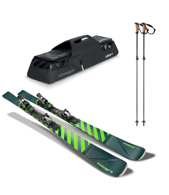 Elan Elan Voyager FusionX Black + Pole Vario + Ski Bag 34L