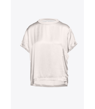 Beaumont Beaumont Vintage Satin T-Shirt Off White