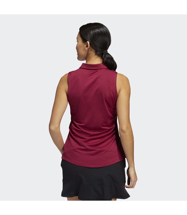 Adidas Adidas Mouwloos Poloshirt Bordeaux