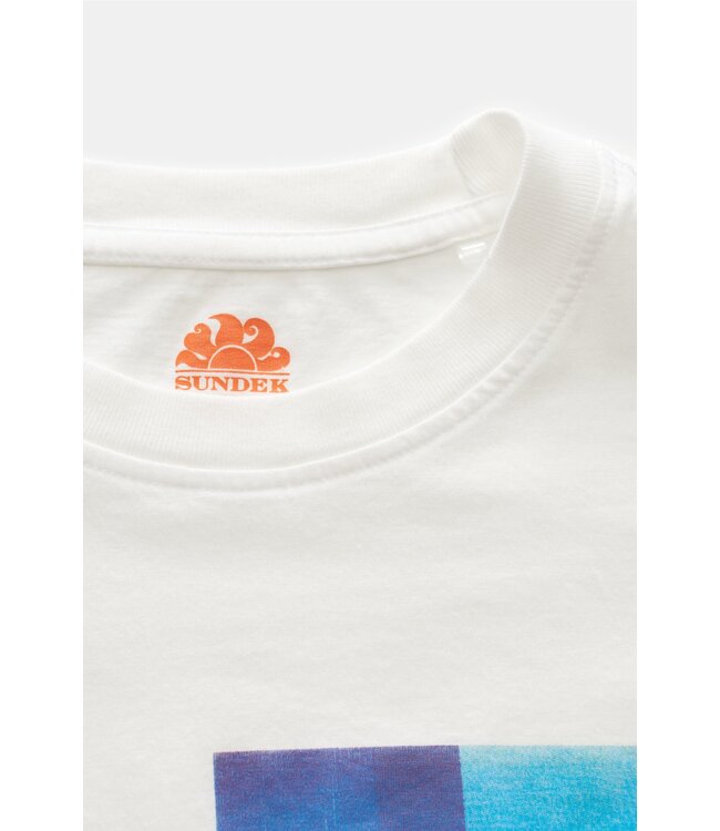 Sundek Sundek Printed T-Shirt Heren Wit