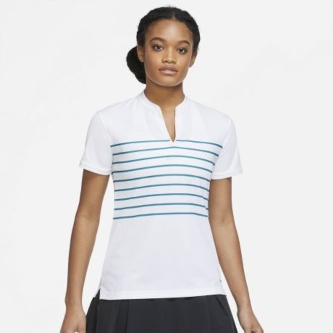 Nike Dri-FIT Victory Golf Polo DamesWhite/Bruce/Stripe