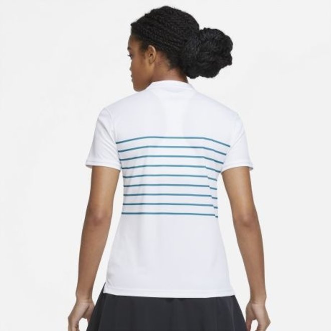 Nike Dri-FIT Victory Golf Polo DamesWhite/Bruce/Stripe