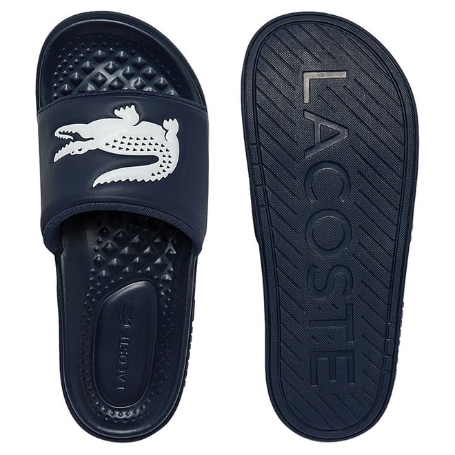 Lacoste Croco Dualiste Slide Navy/White